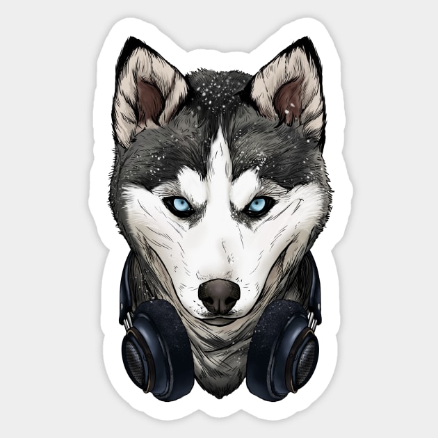 Millenial Husky Sticker by Jose ElLargo